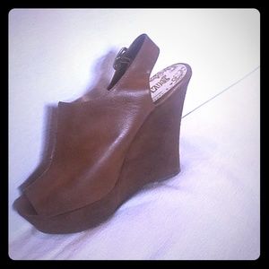 Brash Elsie Mule Wedge Sandals